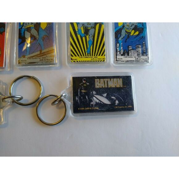 Batman Keychain Lot Of 7 Different Licensed Official DC Comics Superhero's 1980s - Picture 7 of 12
